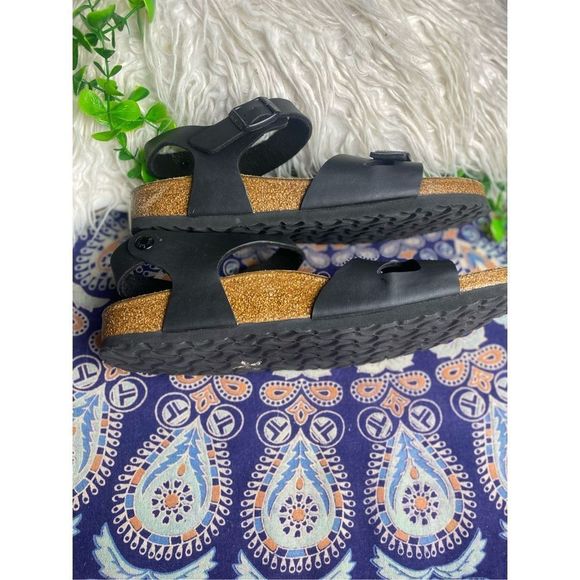 BIRKENSTOCK Rio Sandals Black Size W11 M9 GUC - Picture 5 of 8